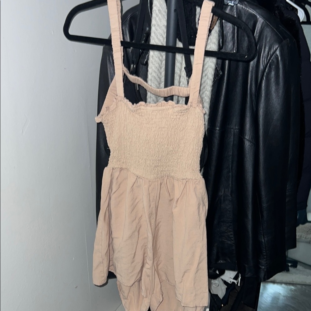 Women’s La Hearts Blush Open Back Smocked Romper